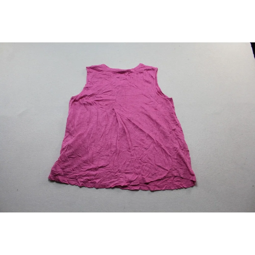 J. Jill Tank Top Womens Small Pink Excellent Linen Sleeveless Crew Neck A-Line